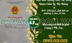 Chính chủ bán nhà Bàu Gia Thượng 1, P.Hòa Thọ Đông, Cẩm Lệ, Đà Nẵng, 4,2 tỷ, 0945001003