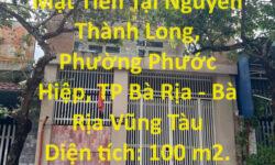 NHÀ CHÍNH CHỦ – Mặt Tiền Tại Nguyễn Thành Long, Phường Phước Hiệp, TP Bà Rịa – Bà Rịa Vũng Tàu