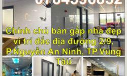 ⭐Chính chủ bán gấp nhà đẹp vị trí đắc địa đường 2/9, P.Nguyễn An Ninh, TP.Vũng Tàu; 10,5tỷ; 0784596852