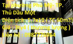 Chính Chủ Cần Bán Căn Nhà Đẹp Với Thiết Kế Hiện Đại Tại phường Phú Mỹ- TP. Thủ Dầu Một
