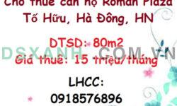 ✔️Cho thuê căn hộ Roman Plaza Tố Hữu, Hà Đông; 15tr/th; 0918576896