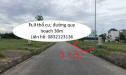 Ra gấp lô Full thổ cư, đường 30m giá lỗ