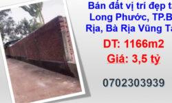 ⭐Bán đất vị trí đẹp tại Long Phước, TP.Bà Rịa, Bà Rịa Vũng Tàu; 3,5tỷ; 0702303939