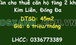 Cần cho thuê căn hộ tầng 2 khu Kim Liên, Đống Đa, 6tr/th; 0336773389
