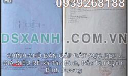 ⭐CHÍNH CHỦ BÁN GẤP ĐẤT CỰC ĐẸP – GIÁ SIÊU RẺ xã Tân Bình, Bắc Tân Uyên, Bình Dương; 1,96tỷ; 0939268188