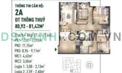 CĐT giao bán căn hộ trục 2A tầng  (6 +10+24). 81,42m2, 3pn2vs, CK 9%, HTLS 24tháng miễn lãi gốc, quà tặng tân gia 45tr.