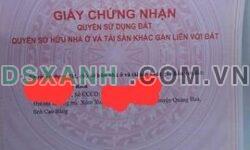 Bán đất xóm 1 xã Vĩnh Quang – TP Cao Bằng – DT 414m2 – Giá 8xx triệu
