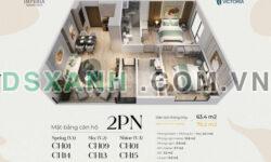 Căn 2 ngủ đẹp ở The Victoria – Vinhomes Smart City