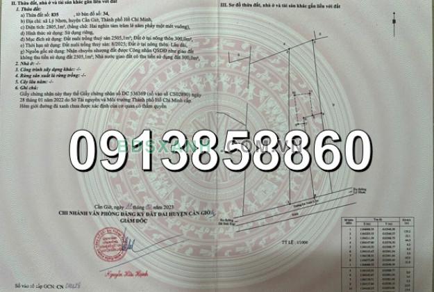 ☀️Chính chủ bán gấp đất tại đường Xương Cá Số (1 và 2) xã Lý Nhơn, Cần Giờ, TPHCM, giá đầu tư, 0913858860
