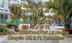 Bán nhà Bạch Cát, Q11 – Trệt lầu hẻm nhựa xe tải, 7.x tỷ