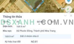 Bán đất Phước Đồng, Nha Trang 169m², 60m² thổ cư, giá 1.75 tỷ