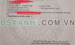 Bán đất Âu Cơ, Phường Đông Vệ, TP Thanh Hóa. 80m2. Giá 3,X tỷ