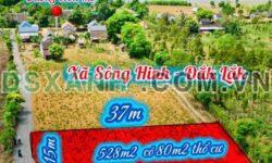 Bán Đất Xã Sông Hinh 15x37m, 80m2 Thổ Cư, 2 Mặt Tiền – Giá Rẻ