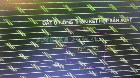 Bán đất Củ Chi 1034m2, 300m2 thổ cư, Xã Phước Thạnh, giá 3.6 tỷ