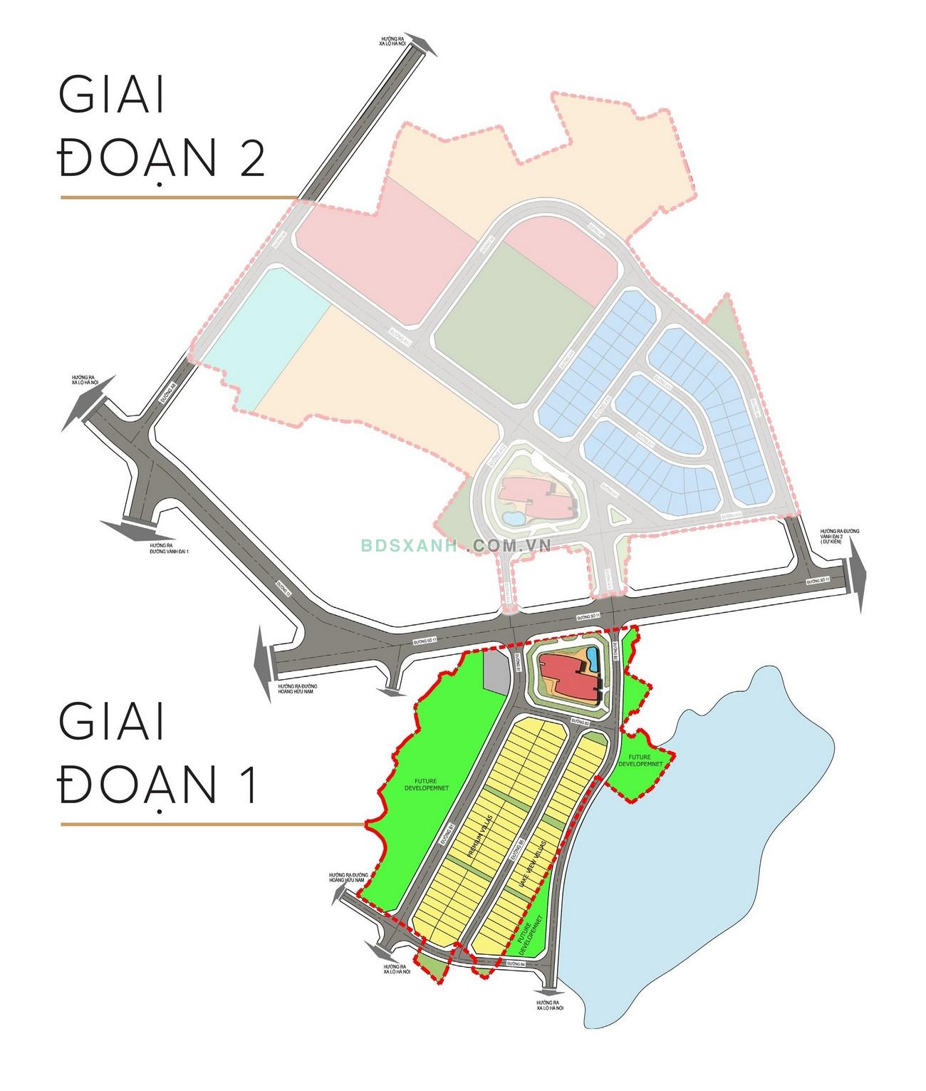 Mặt bằng tổng thể giai đoạn 1 dự án The 9 Stellars