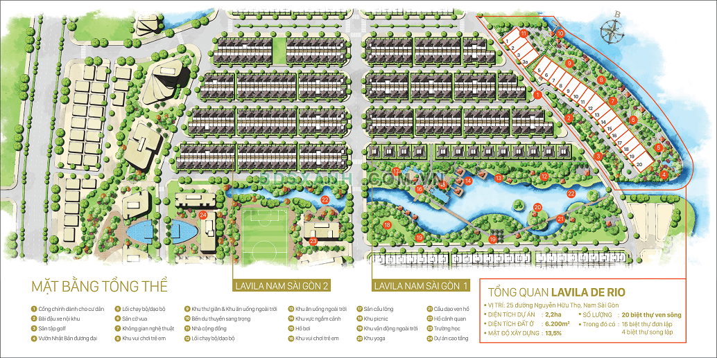 Mặt bằng tổng thể dự án Lavila De Rio