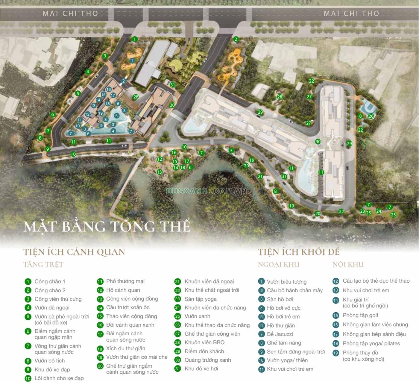 Mặt bằng tổng thể dự án Eaton Park Quận 2