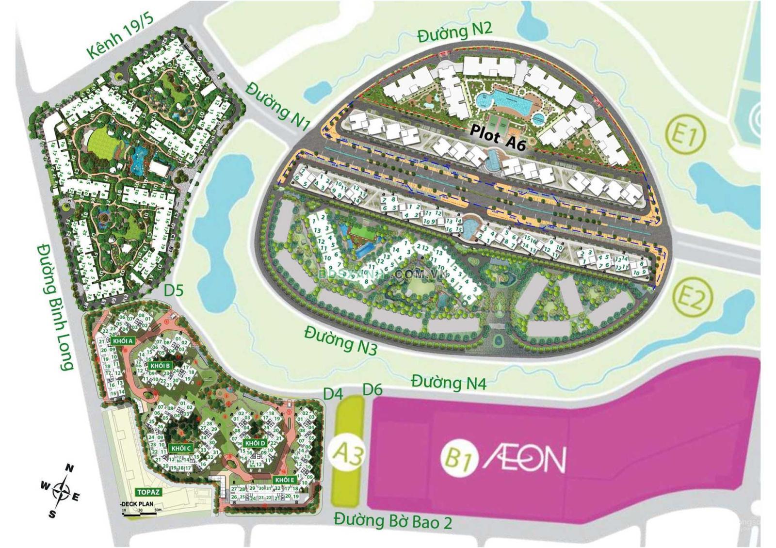 Vị trí Topaz Residence trong tổng thể Celadon City