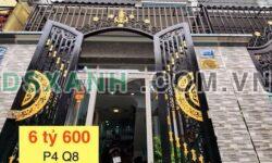 Bán nhà 2 lầu đường Tám Danh, Phường 4, Quận 8 – 3.6×13.4m – 6.6 tỷ