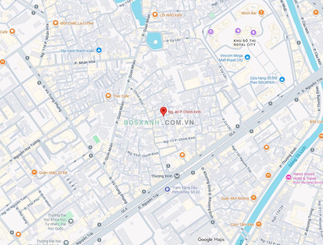 Map Ngõ 40 Phố Chính Kinh