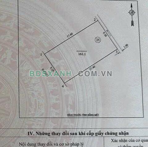 Bán đất 161.1m2 Phường Hưng Lộc, Thành phố Vinh – Gần Lotte