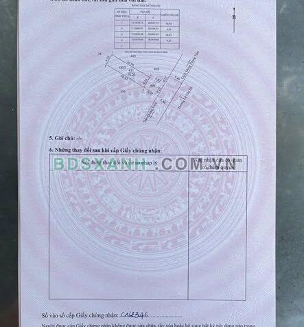 Bán Nền Mặt Tiền Lê Văn Sô, P. An Thới, Q. Bình Thủy, 95m2 – 2.65 Tỷ