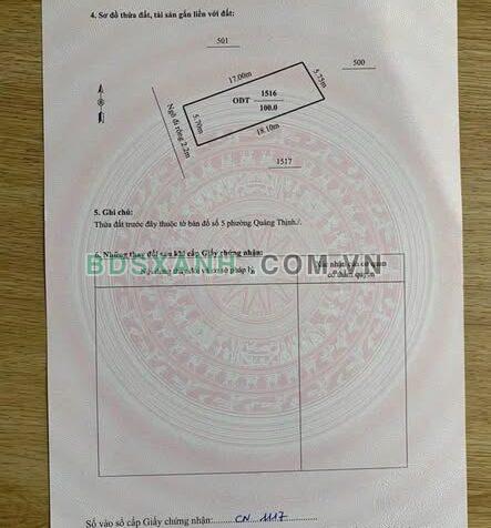 Bán đất 100m² tại Quyết Thắng, Xã Quảng Thịnh, TP Thanh Hóa > 1 Tỷ