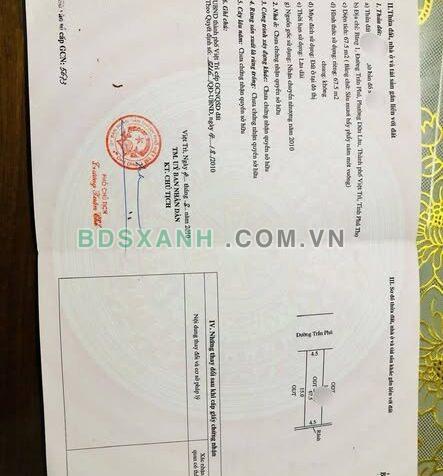 Bán Đất P. Dữu Lâu, TP. Việt Trì 67.5m2 Đ. Trần Phú Giá 5.x Tỷ