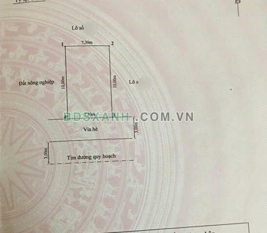 Bán Đất 73m2, mặt tiền 7.3m, Phường Đằng Hải, Quận Hải An, 4.7 tỷ