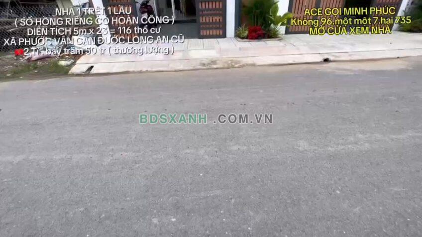 Bán nhà Phước Vân, Cần Đước 116m² TC giá 2.75 tỷ