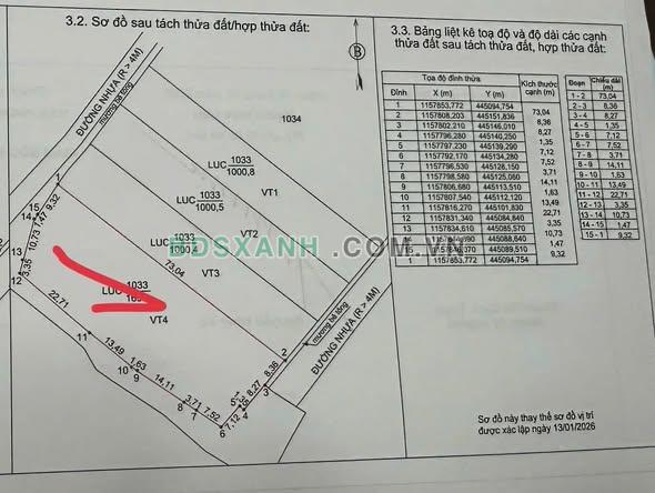 Bán Lô Đất Ruộng Mặt Tiền Đường Nhựa Thuộc TT Đất Đỏ – BRVT – Giá 590 triệu/sào