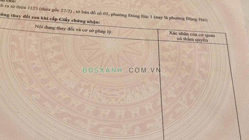 Bán đất 51m² P. Đông Hải 1, Q. Hải An, Hải Phòng 3.3 tỷ