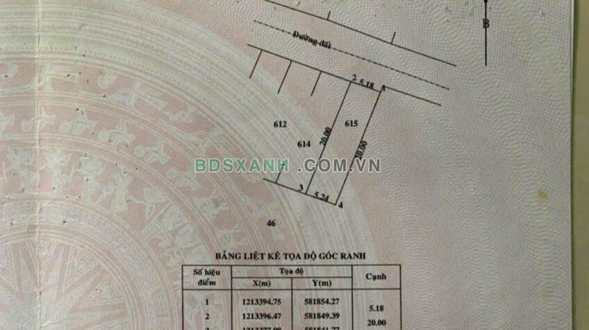 Bán đất KP6, X. Tân An Hội, H. Củ Chi, 5.2x20m, 2.399 tỷ