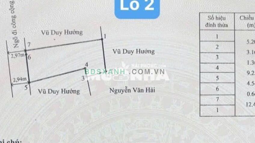 Bán đất Phường An Dương, Quận Lê Chân 46.9m² từ 2.05 tỷ