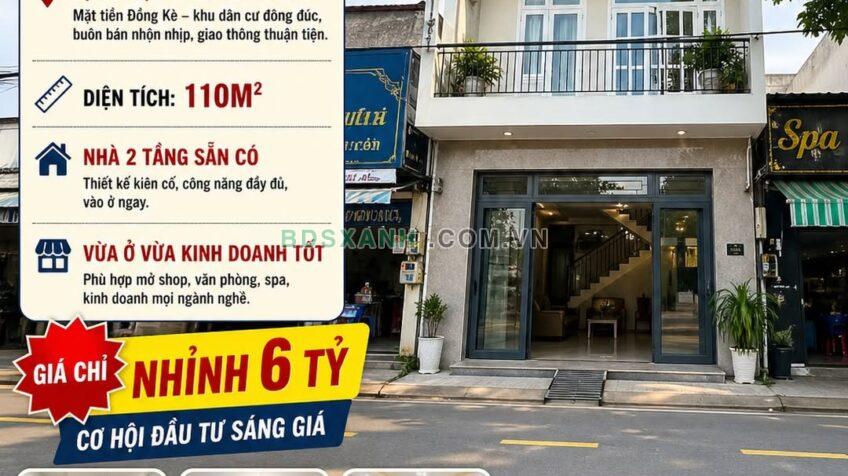 Bán Nhà 2T MT Đồng Kè, P.Hòa Khánh Nam, Q.Liên Chiểu 110m² 6.2 Tỷ