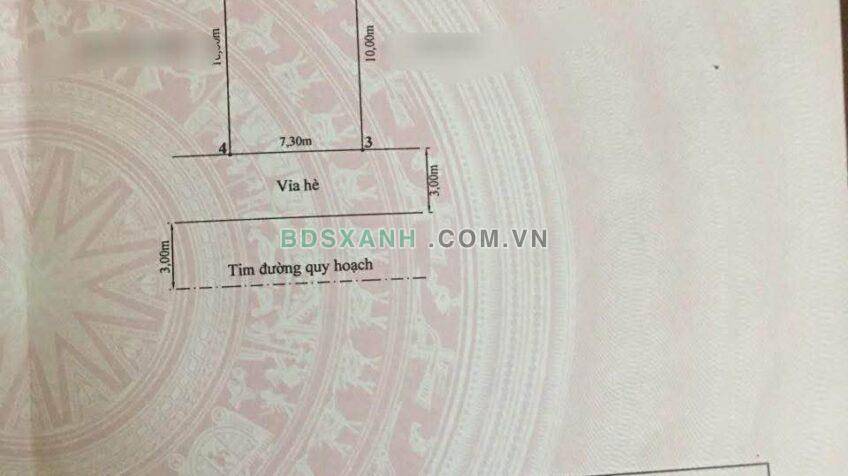 Bán đất MT 7.3m P.Đằng Hải, Q.Hải An, 73m², 65 Tr/m².