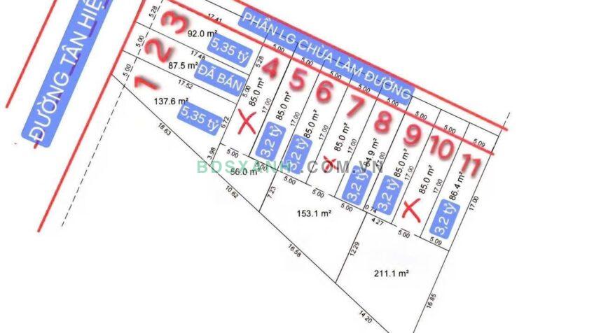 Bán Đất Xã Tân Hiệp, Huyện Hóc Môn, 85m², 3.2 Tỷ