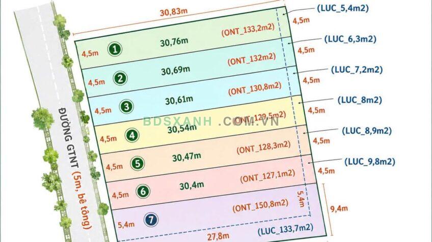 Bán 6 nền thổ cư X. Long Thượng, H. Cần Giuộc, đường 5m, 1.29 tỷ/nền